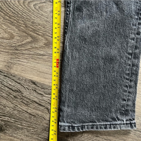 Reformation Liza High Straight Button Fly Jeans Yuma Washed Black Womens size 26 - Picture 10 of 10